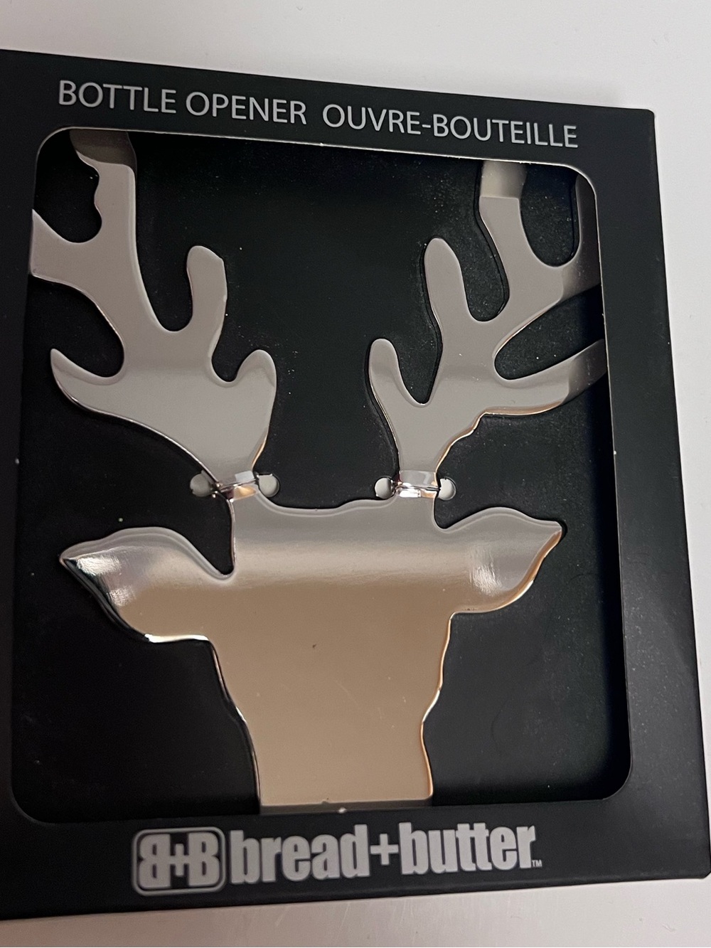 Winter Holiday theme Silver chrome finish deer Reindeer Bottle Opener NEW
